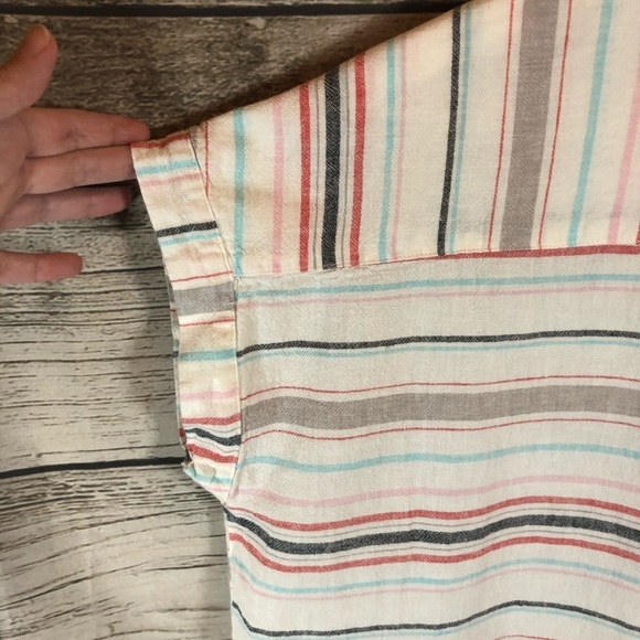 Weatherproof Front Knot Linen Button Up Top Small - Picture 15 of 16